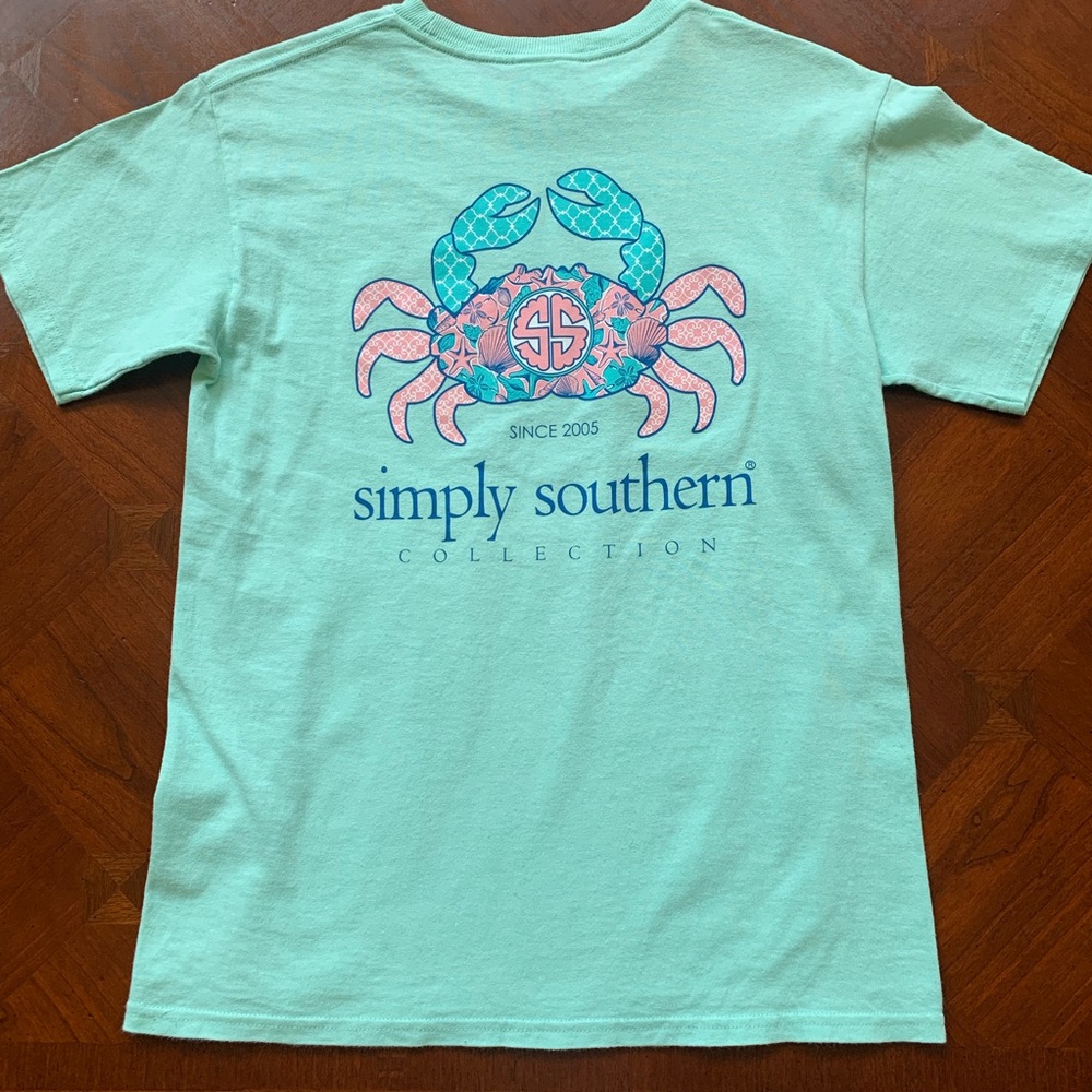 Girl’s Simply Southern mint green shirt